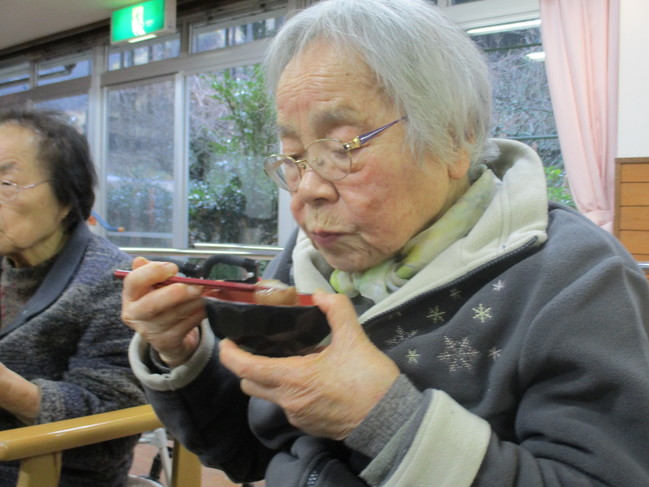 ぜんざい食べ