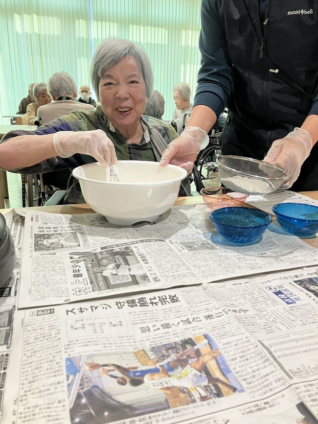 1_医療院2F　春の桜第3弾料理クラブ～和スイーツ桜餅作り