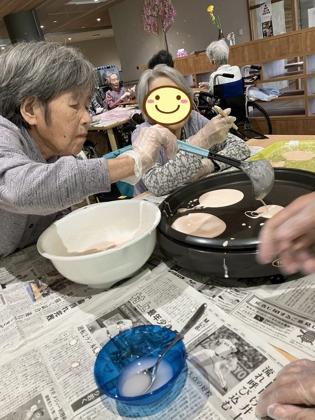 2_医療院2F　春の桜第3弾料理クラブ～和スイーツ桜餅作り