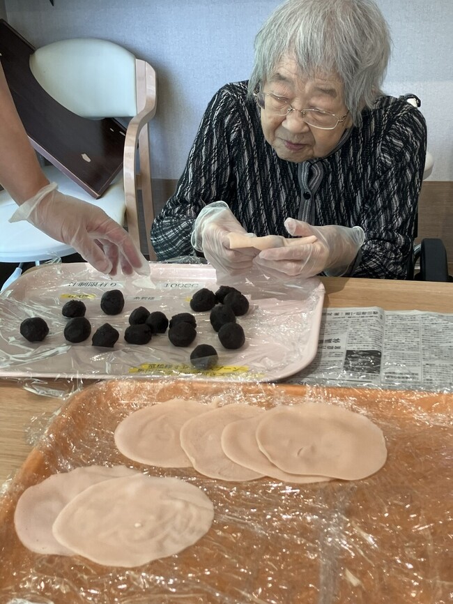 3_医療院2F　春の桜第3弾料理クラブ～和スイーツ桜餅作り